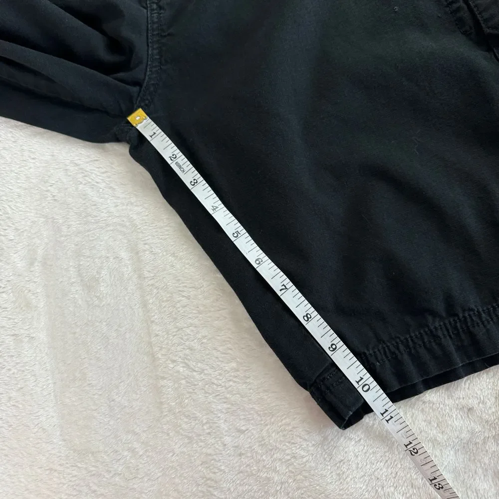 Iron Co Shorts Mens 38 Black Ripstop Cargo Flat Front‎ Pockets Outdoor Utility